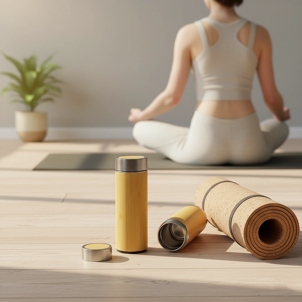 The Sustainable Hydration Bottle: Bamboo & Stainless Steel (500ml) - Image 1