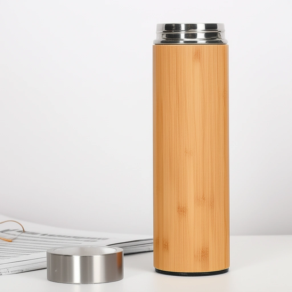 The Sustainable Hydration Bottle: Bamboo & Stainless Steel (500ml) - Image 3