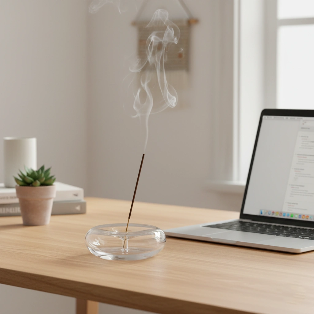 EcoEssence Glass Incense Holder | Scratch-Resistant & Break-Resistant Design - Image 4