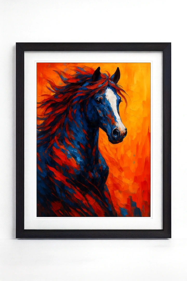 Running Horse Painting - Racing with the Horizon - Image 1